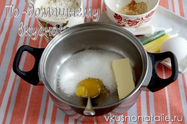Сахар, масло, мед имбирные человечки