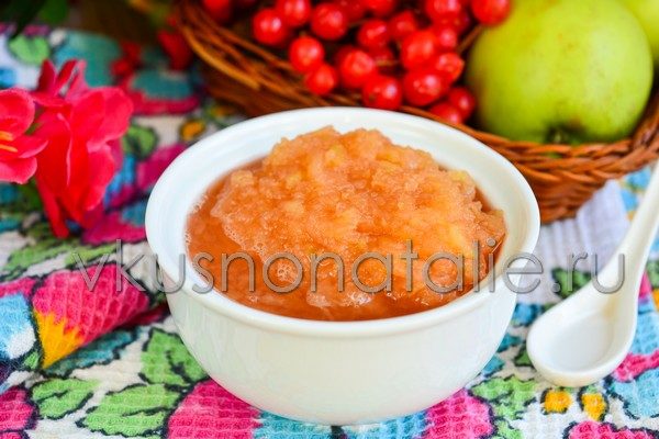 джем из яблок и калины на зиму пошаговый рецепт как приготовить